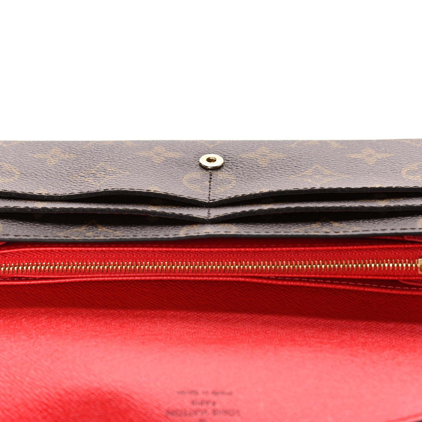 Monogram Sarah Wallet NM Coquelicot