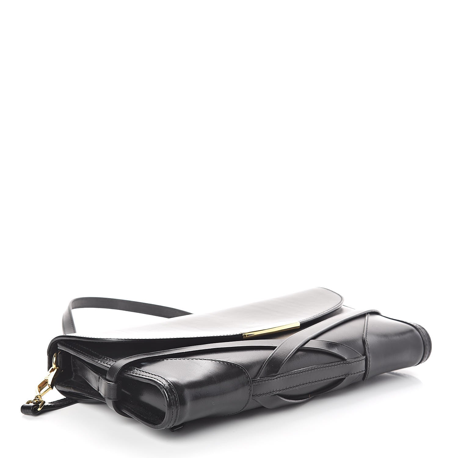 Burberry Polished Bridle Calfskin Katherine Crossbody Clutch Black 4 of 9