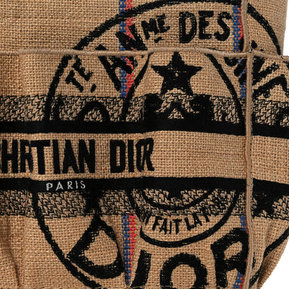 Christian Dior Union Jute Canvas Small Catherine Tote Beige 6 of 11