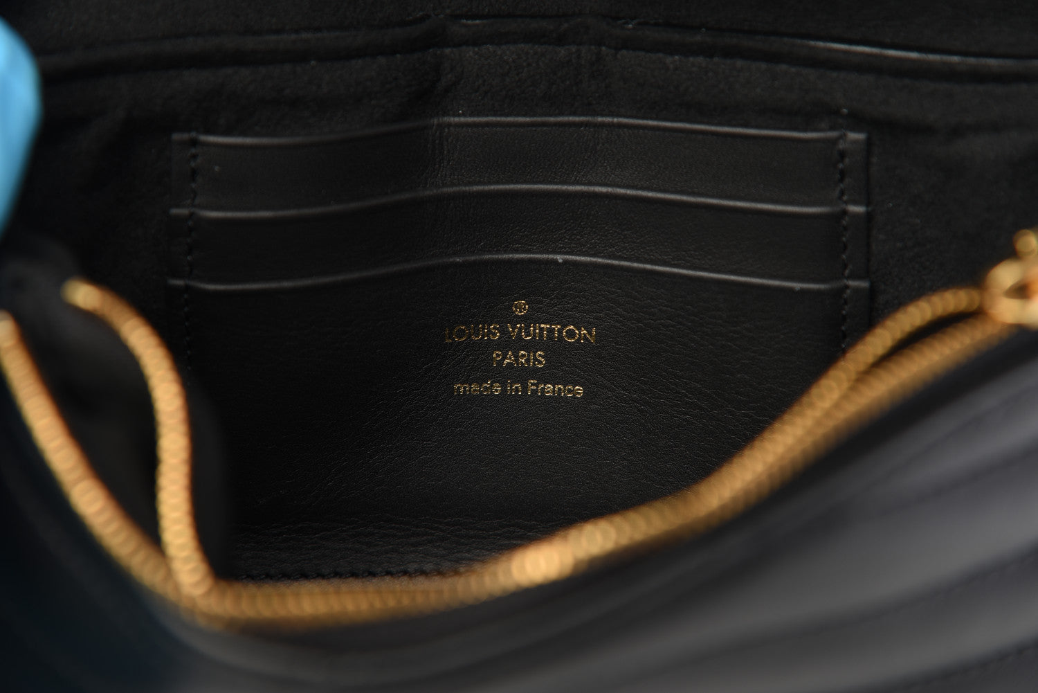 Louis Vuitton Calfskin New Wave Chain Pochette Black 5 of 10