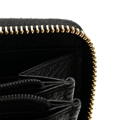 Gucci Dollar Calfskin GG Supreme Monogram GG Marmont Zip Around Wallet Black Beige Ebony 13 of 14
