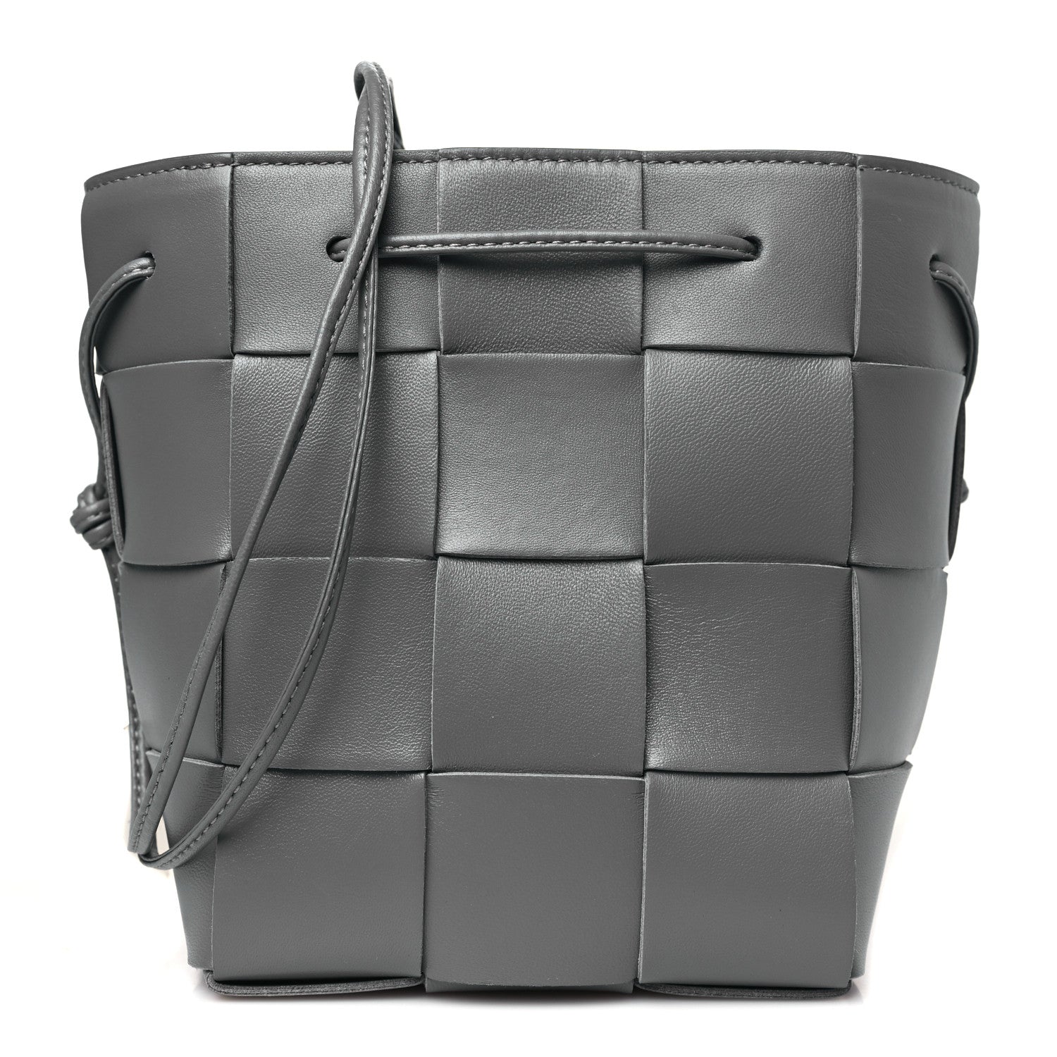 Bottega Veneta Nappa Maxi Intrecciato Small Cassette Bucket Bag Thunder 1 of 9
