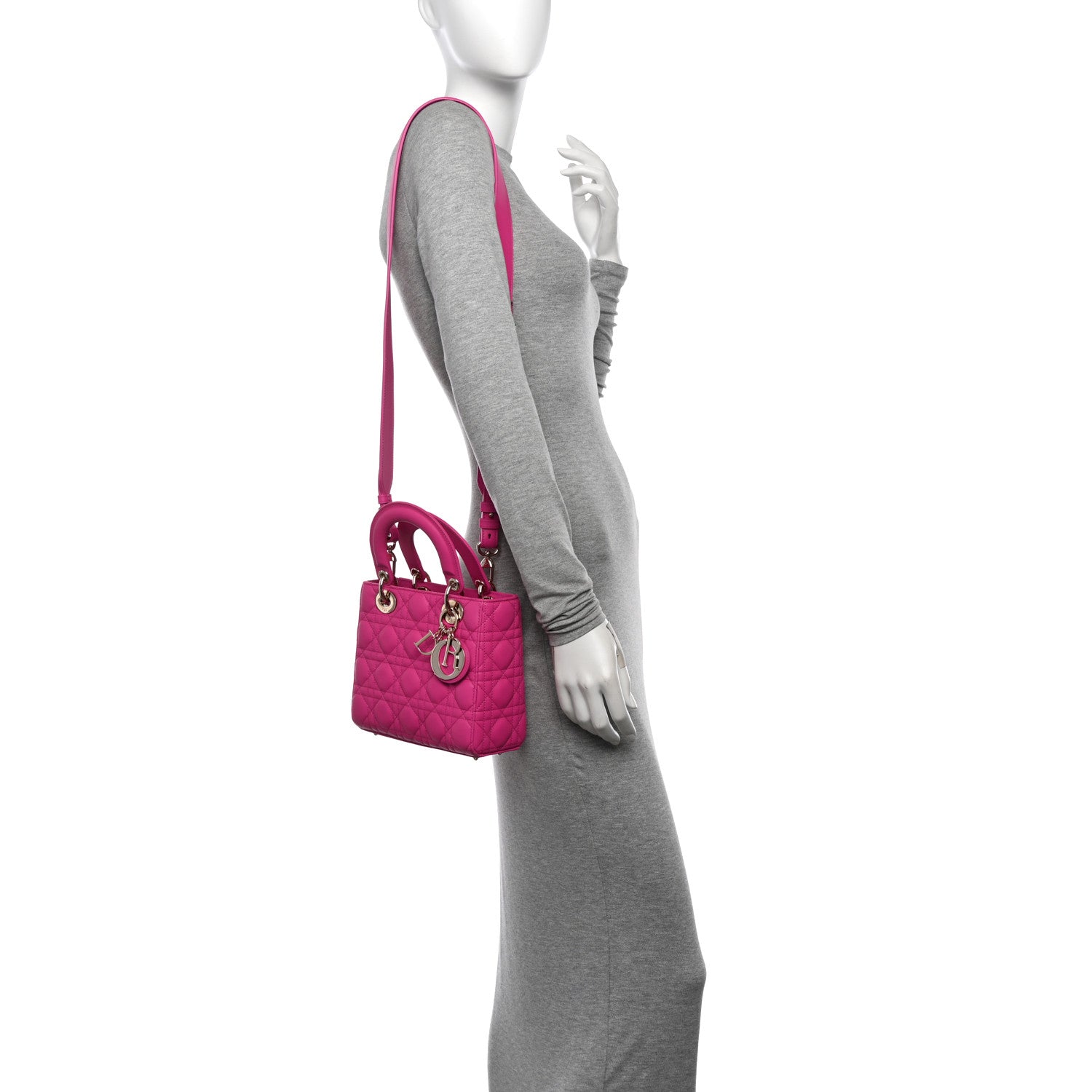 Christian Dior Lambskin Cannage Small My ABCDior Lady Dior Rani Pink 2 of 11