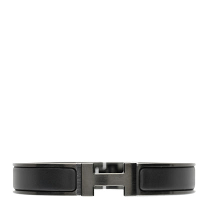 Hermes Matte Enamel Narrow Clic Clac HH Bracelet T4 So Black 1 of 4