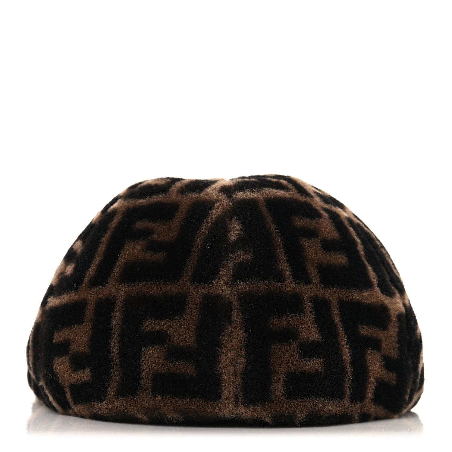 Fendi Shearling Macro FF 1974 Cap M Tobacco 5 of 8