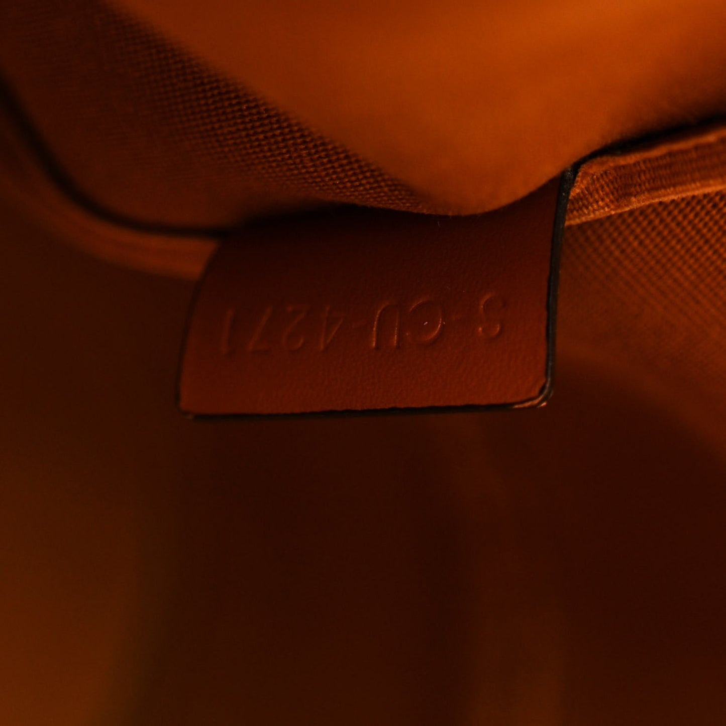 Triomphe Canvas Calfskin Medium Bucket Bag Tan