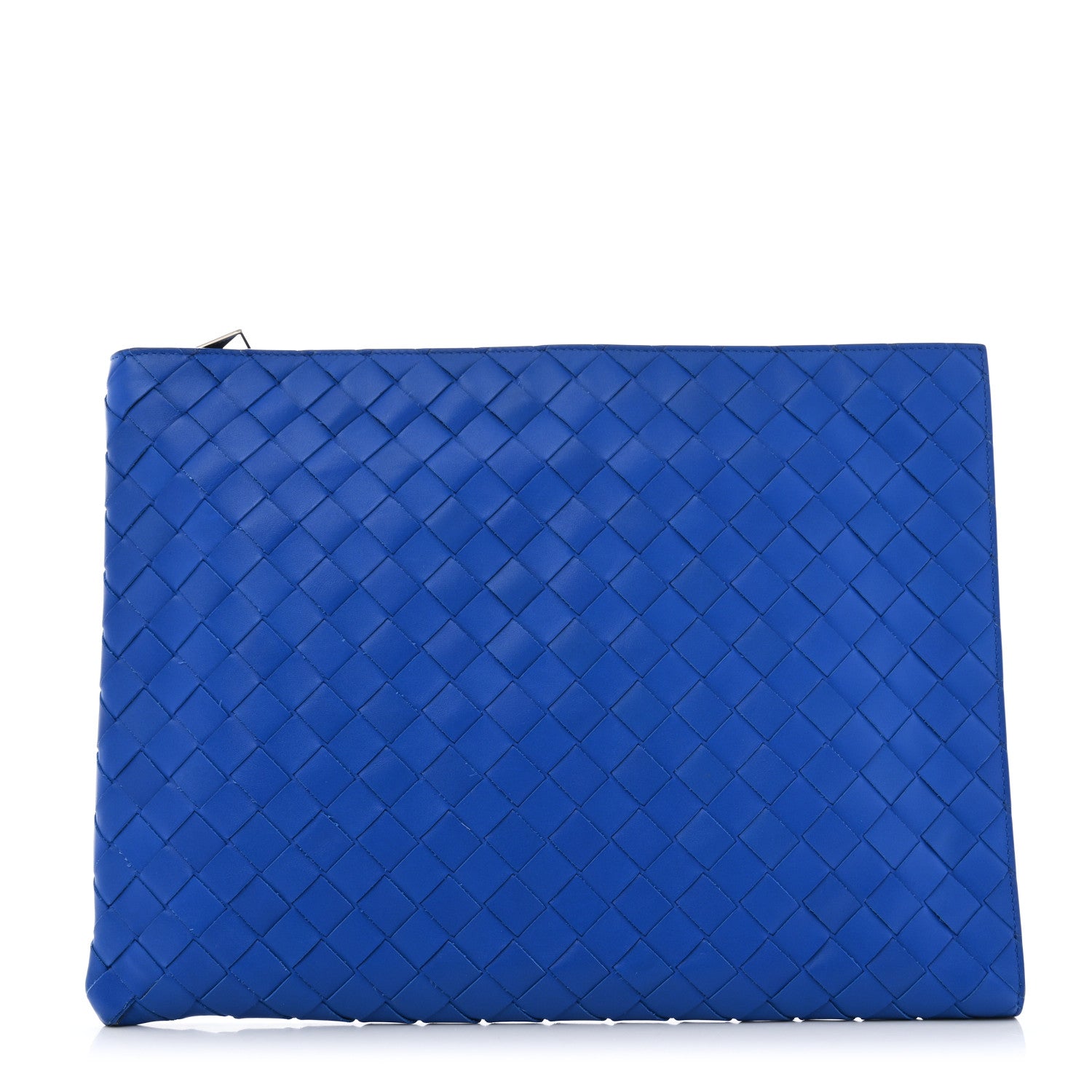 Bottega Veneta Nappa Intrecciato Flat Zip Pouch Signal Blue 1 of 9