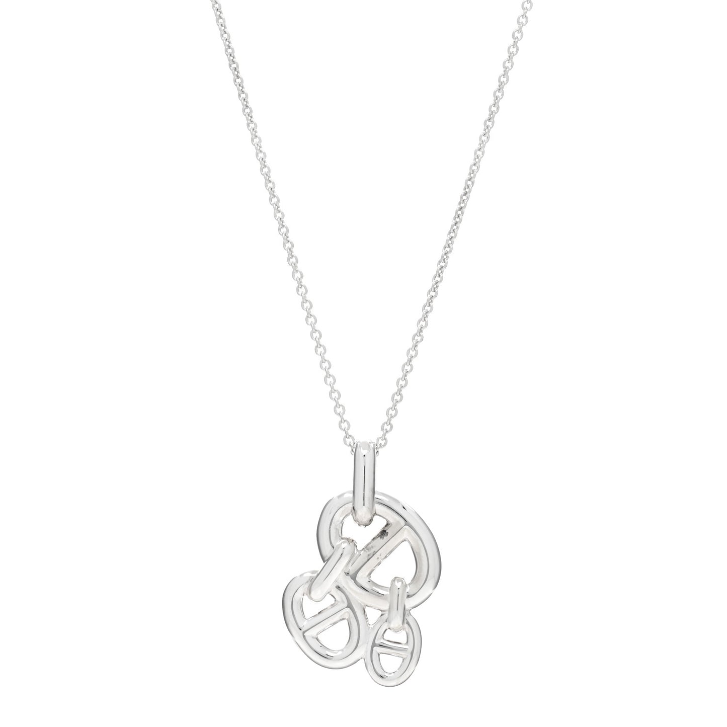 Sterling Silver Amulette Chaine d'Ancre Enchaine Pendant Necklace