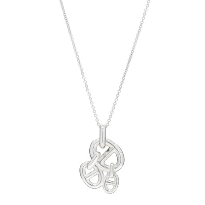 Hermes Sterling Silver Amulette Chaine d'Ancre Enchaine Pendant Necklace 1 of 5