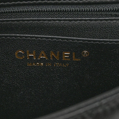 Chanel Lambskin Chevron Quilted Mini Square Flap Black 6 of 11