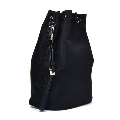 Prada Saffiano Tessuto Nylon Vela Bucket Wristlet Black 2 of 5
