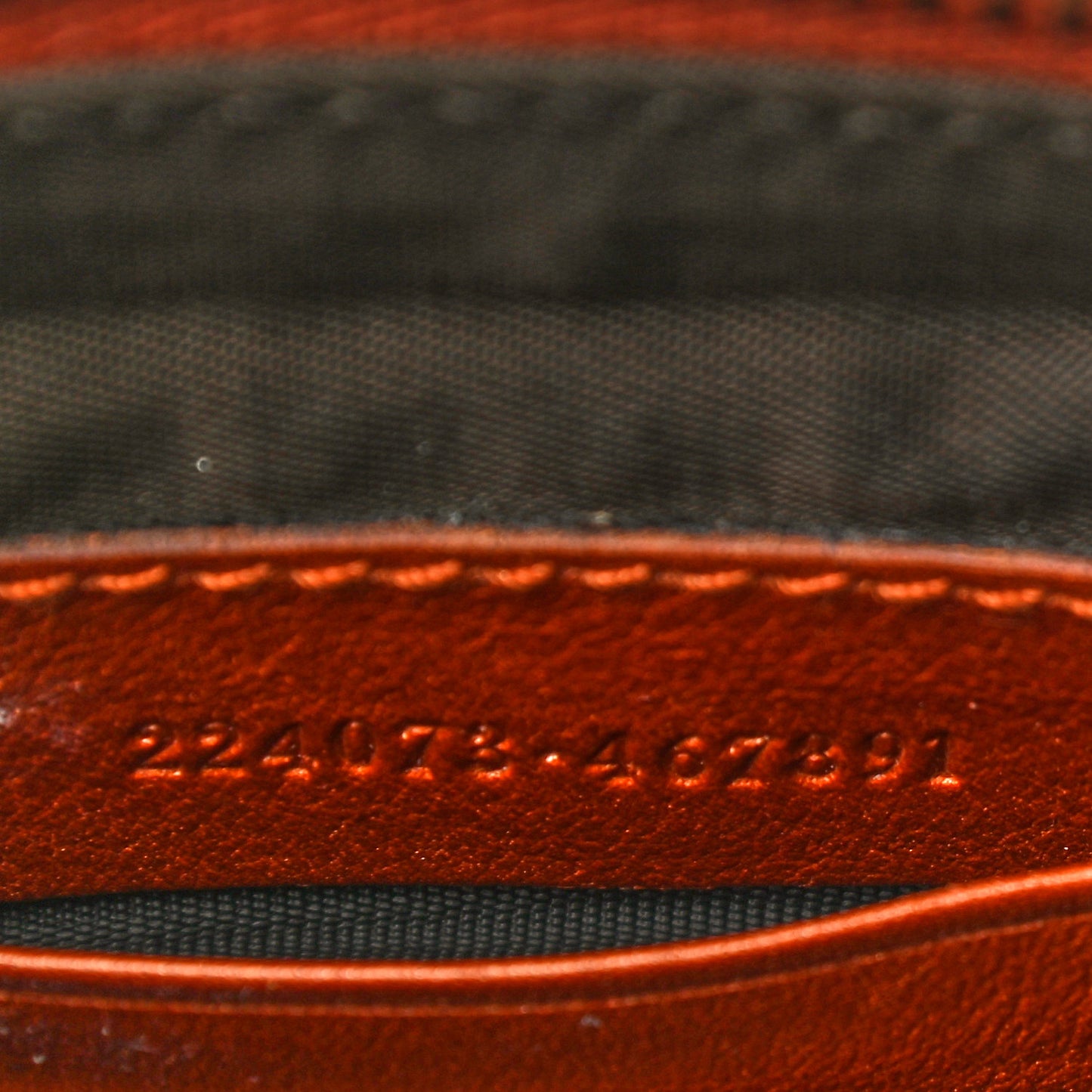 Guccissima Heart Wristlet Orange
