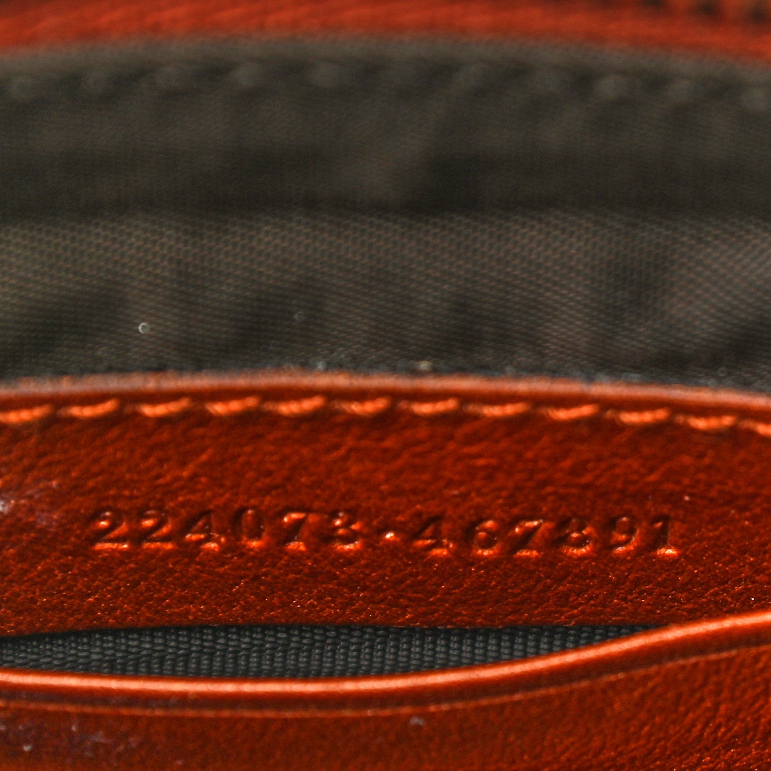 Gucci Guccissima Heart Wristlet Orange 7 of 16