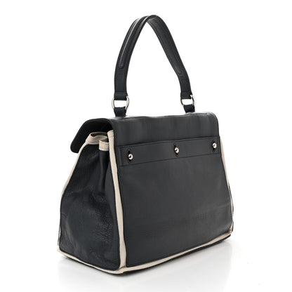 Saint Laurent Calfskin Canvas Large Muse Two Grey 3 of 12