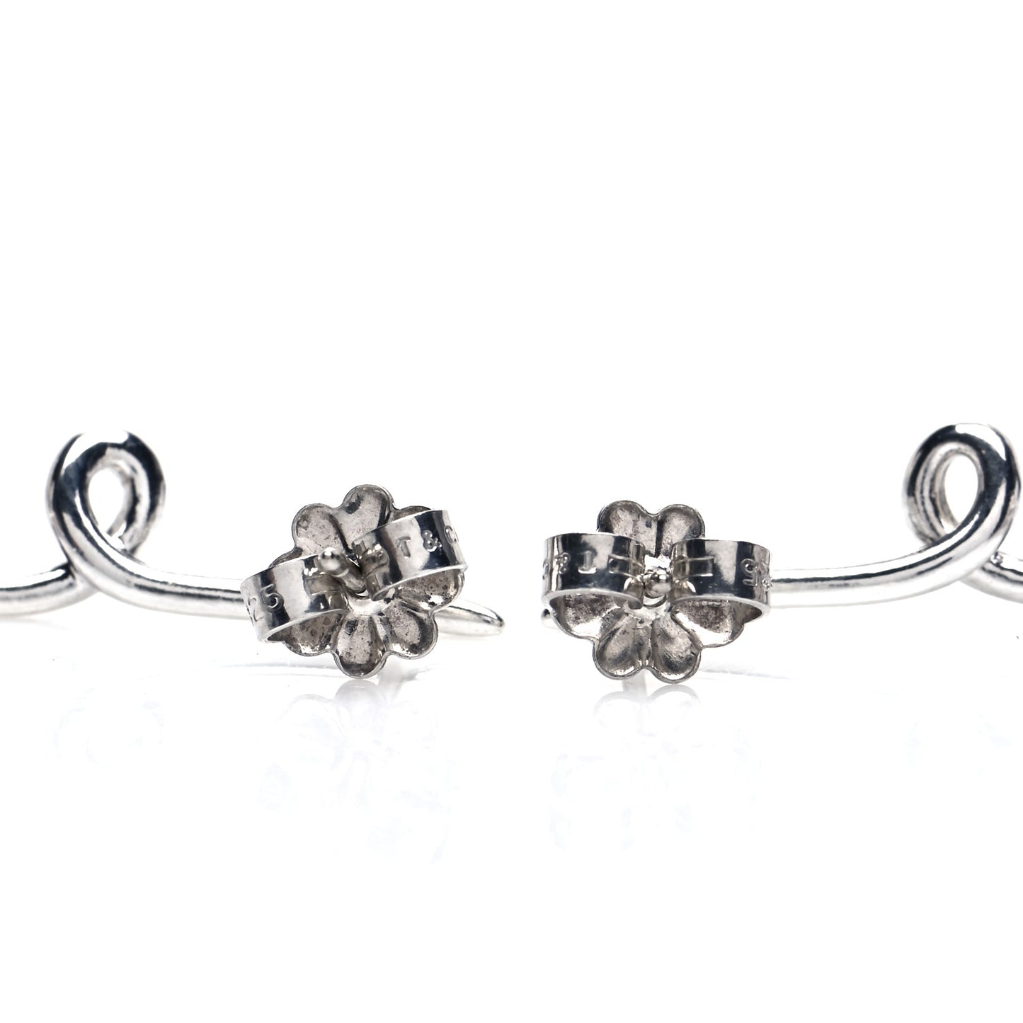 Sterling Silver Rose Quartz Twirl Drop Earrings