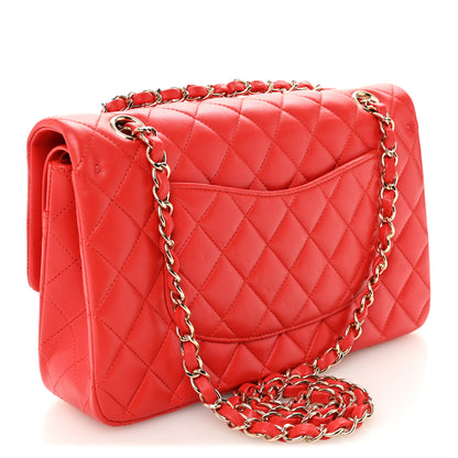 Chanel Lambskin Quilted Medium Double Flap Red 3 of 12
