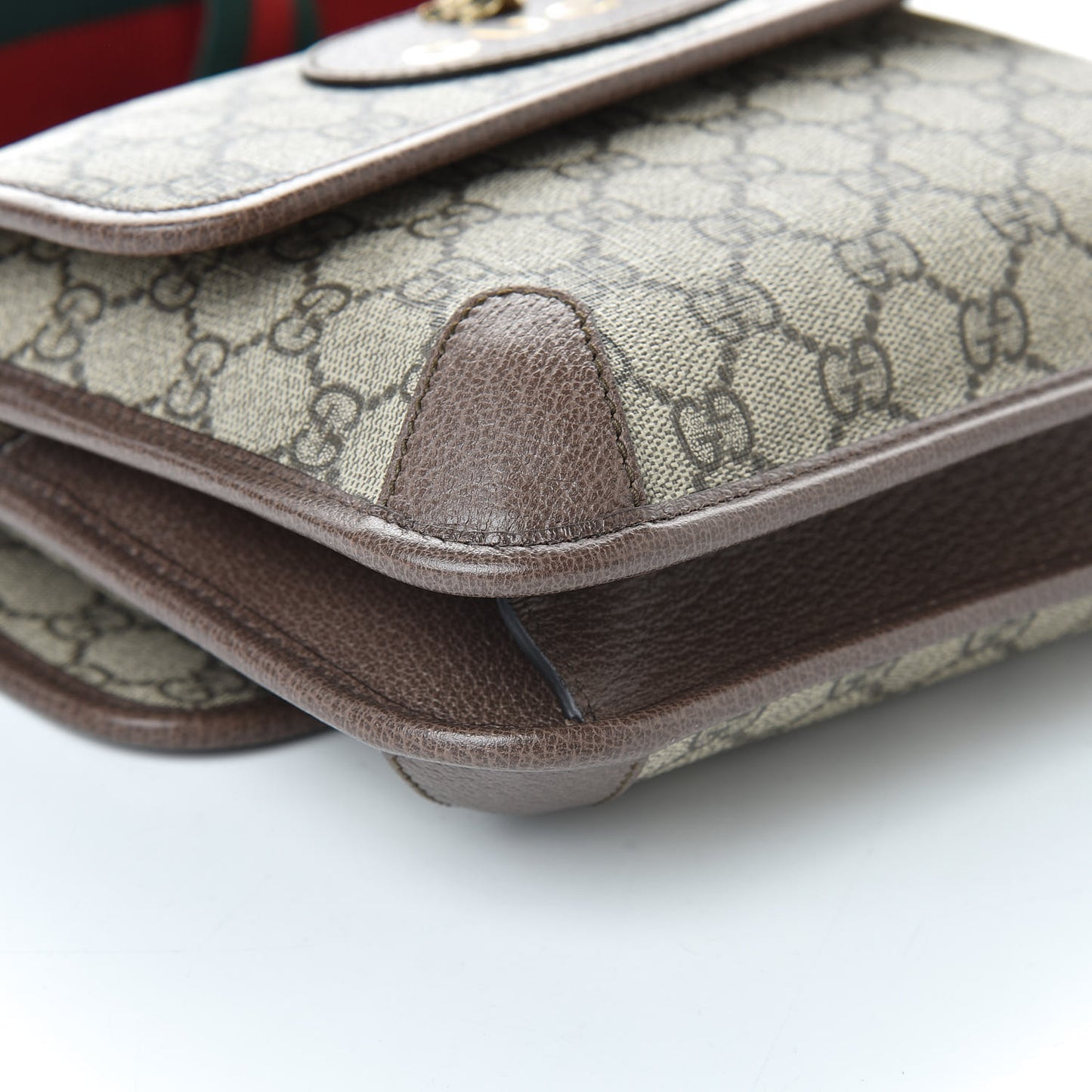 GG Supreme Monogram Web Small Neo Vintage Double Flap Messenger Bag Beige New Acero