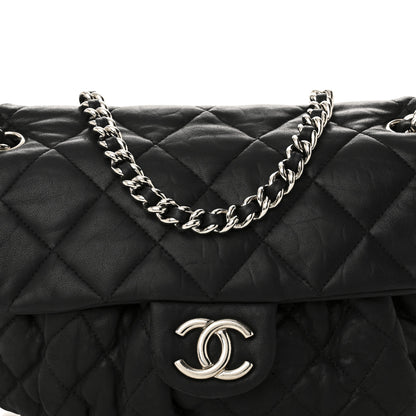 Chanel Washed Lambskin Quilted Medium Chain Around Messenger Black 8 of 13