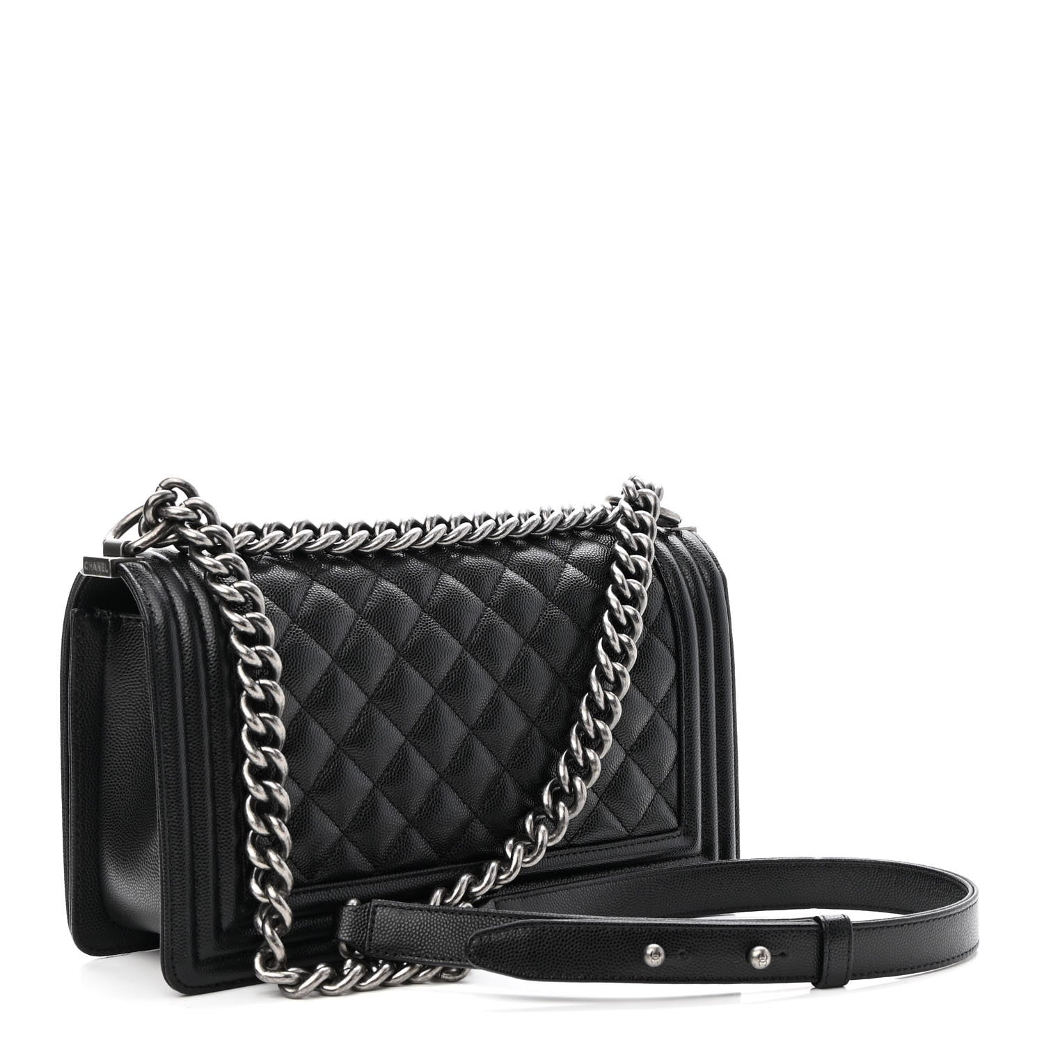Chanel Caviar Quilted Medium Boy Flap Black 3 of 9