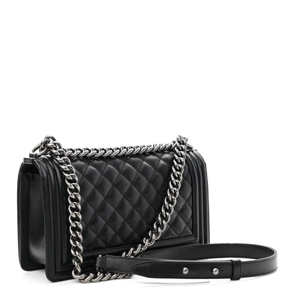 Chanel Caviar Quilted Medium Boy Flap Black 3 of 9