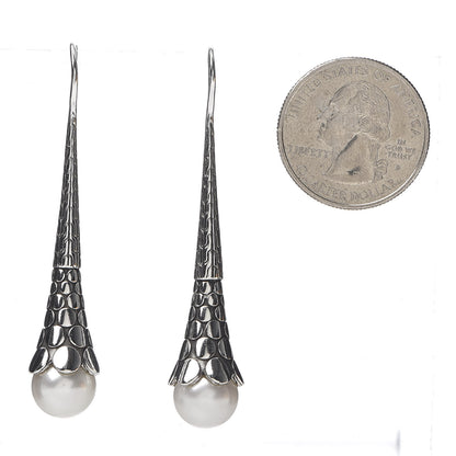 John Hardy Sterling Silver Pearl Dot Drop Earrings 2 of 4