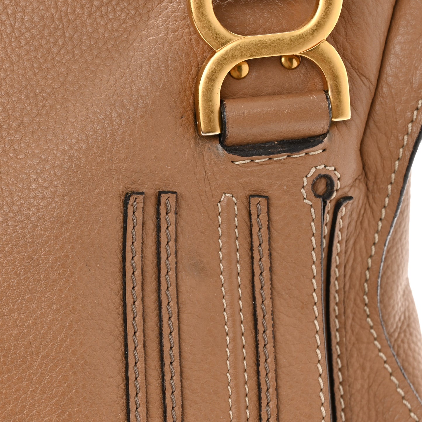 Calfskin Small Marcie Satchel Nut
