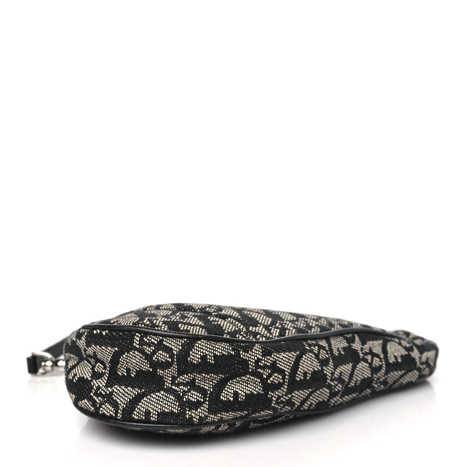 Christian Dior Monogram Mini Saddle Pochette Black 4 of 15