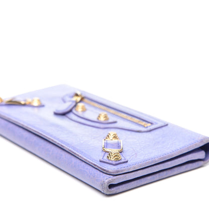 Balenciaga Agneau Giant 12 Gold Hardware Money Wallet Mauve 8 of 16