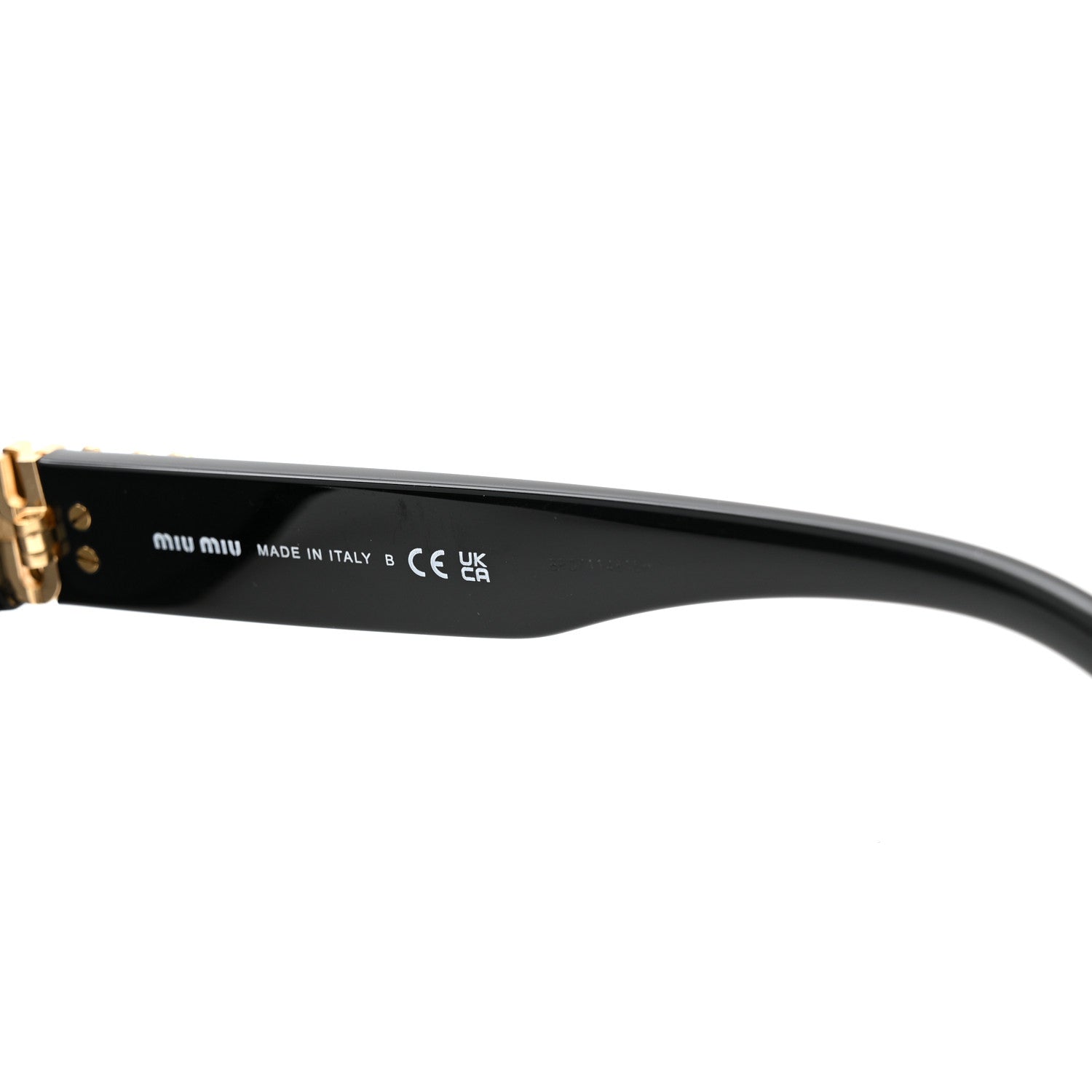 Miu Miu Acetate Oval Sunglasses SMU 06Z Black 5 of 8