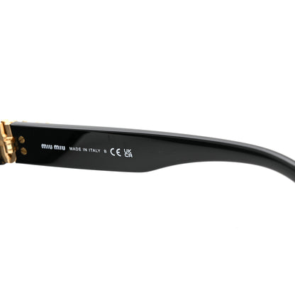 Miu Miu Acetate Oval Sunglasses SMU 06Z Black 5 of 8