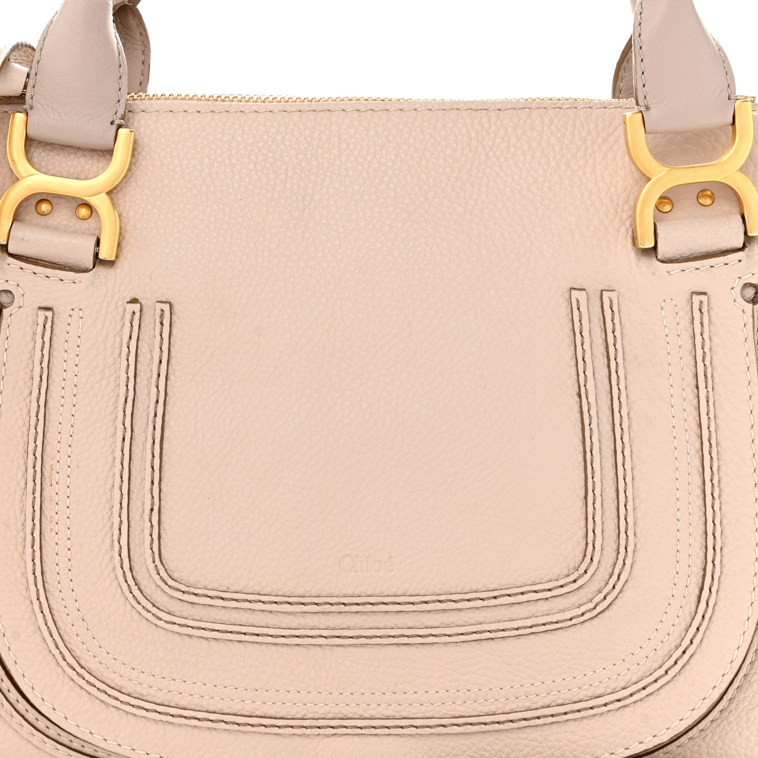Chloe Calfskin Medium Marcie Satchel Abstract White 8 of 15