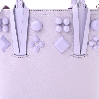 Christian Louboutin Calfskin Empire Spike Studded Mini North South Cabata Tote Lilac Smoke 8 of 11