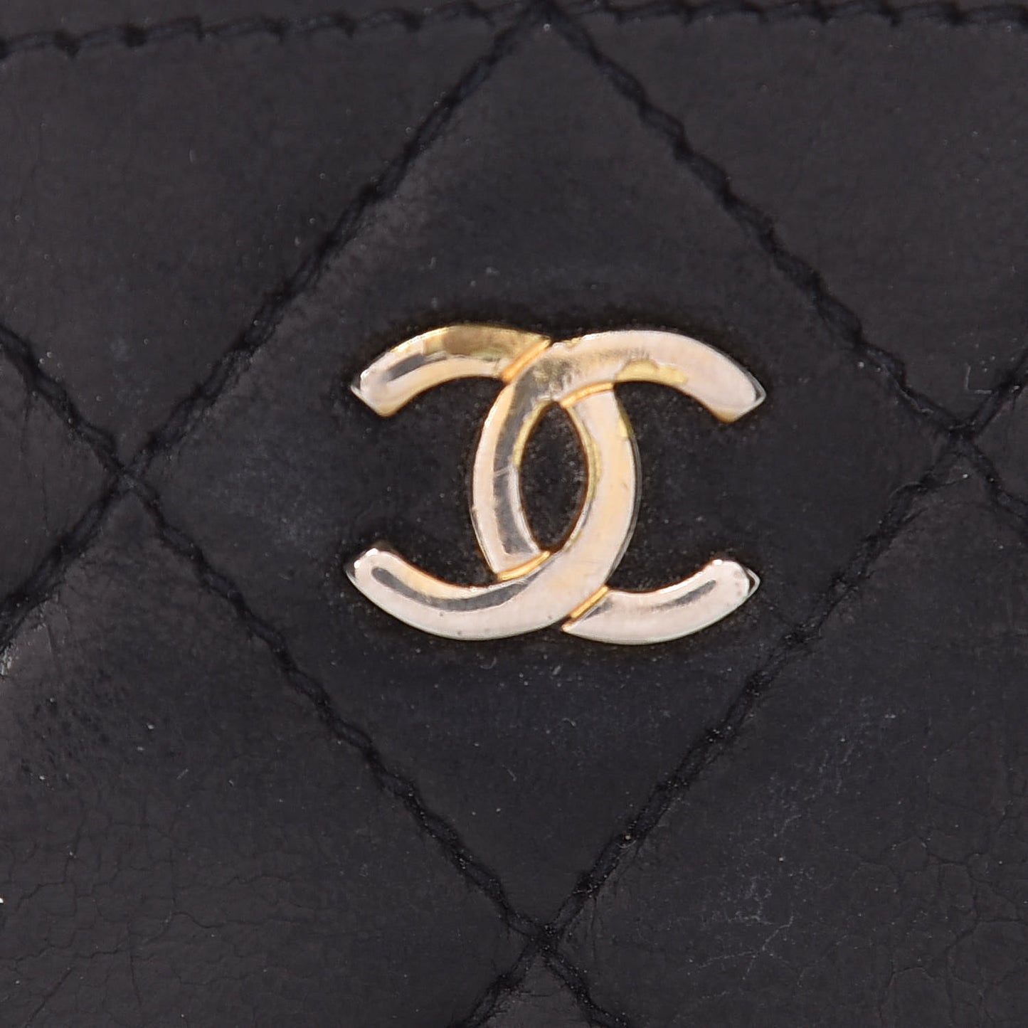 Lambskin Quilted CC Shoulder Bag Black
