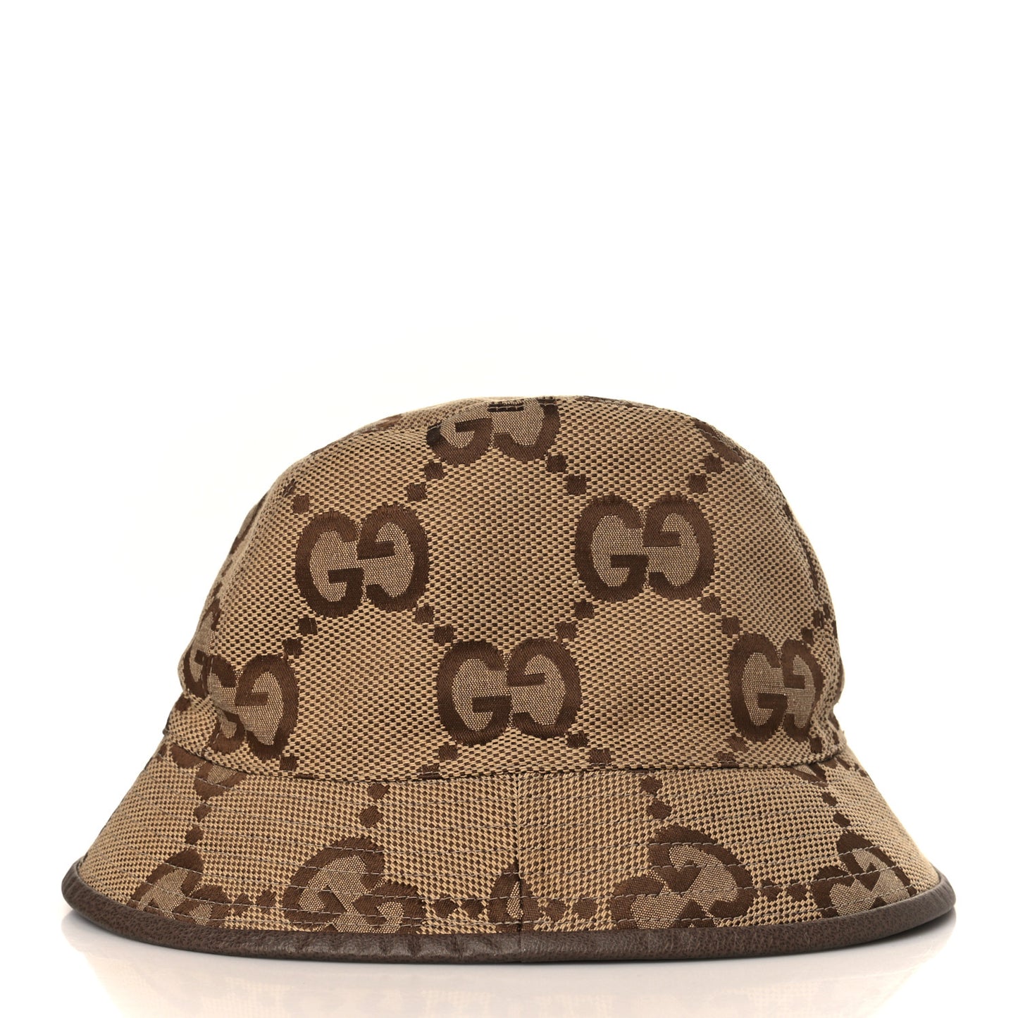 Monogram Jumbo GG Bucket Hat M Camel Ebony New Acero