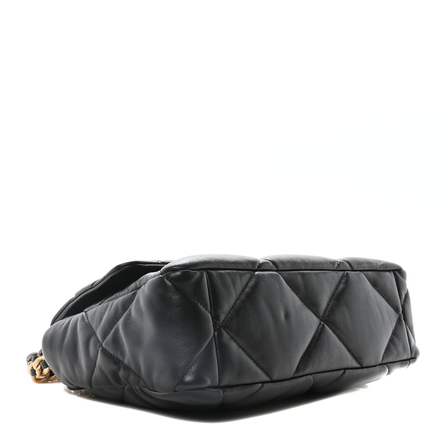 Lambskin Quilted Large Chanel 19 Flap Black
