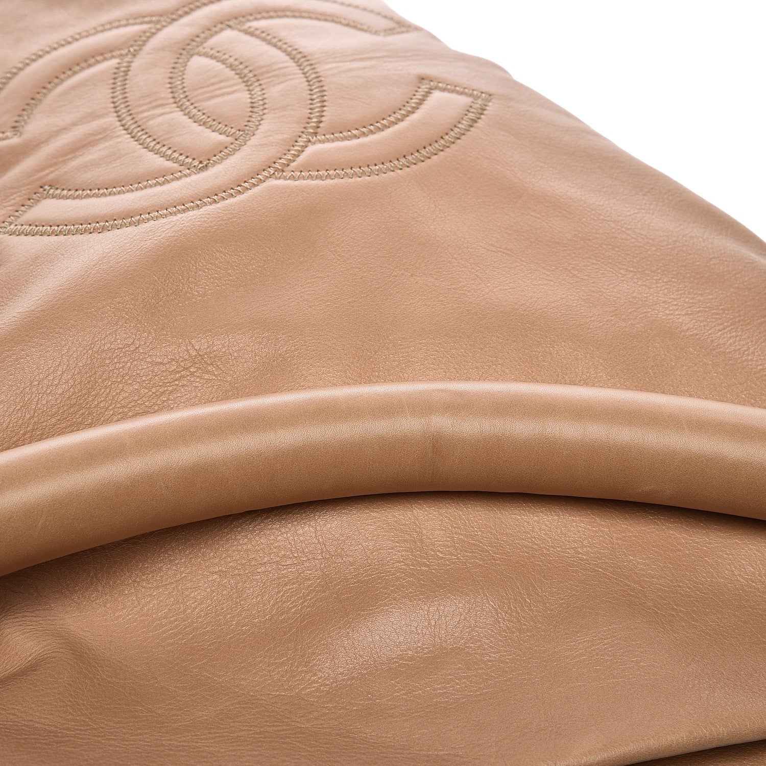 Chanel Calfskin CC Bucket Bag Beige 10 of 12