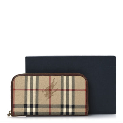 Burberry Haymarket Check Large Ziggy Zip Around Wallet Beige 10 of 10