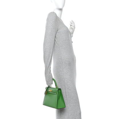 Hermes Epsom Kelly Sellier 25 Vert Yucca 2 of 13