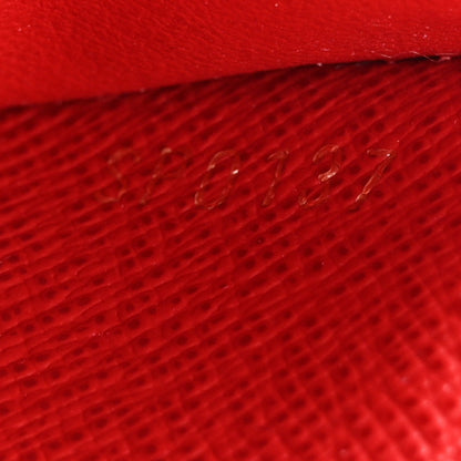 Louis Vuitton Damier Ebene Victorine Wallet Red 7 of 13