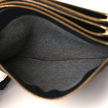 Celine Lambskin Large Trio Crossbody Bag Black 7 of 10