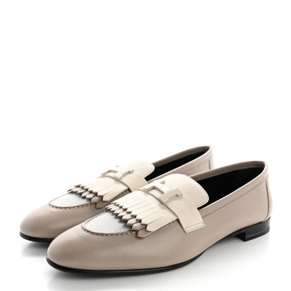 Hermes Goatskin Womens Royal Loafers 41 Multicolore Beige Mastic 4 of 12