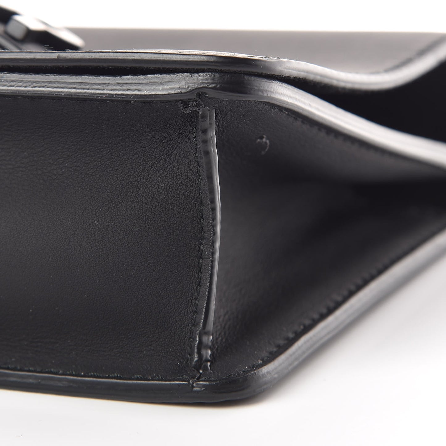 Ultra Matte Calfskin J'Adior Chain Flap Bag Black