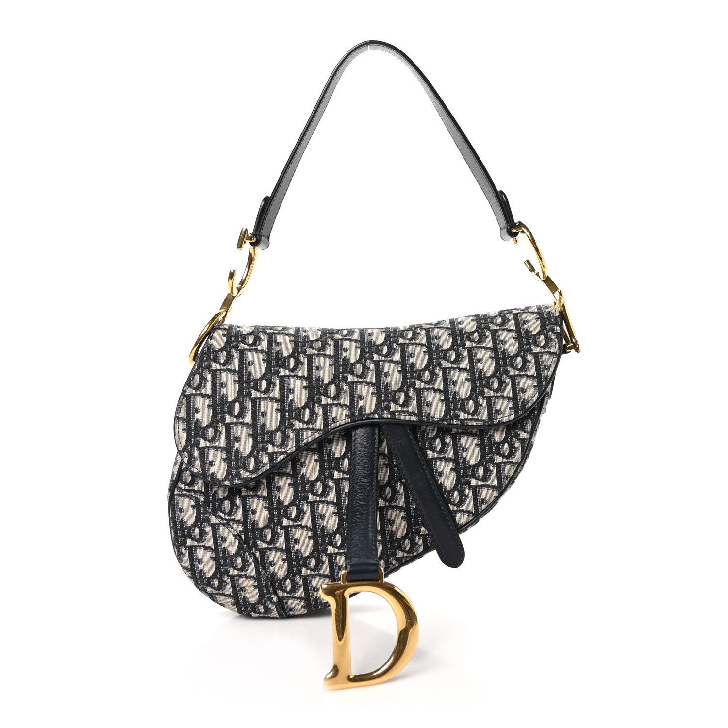Christian Dior Oblique Saddle Bag Blue 1 of 9