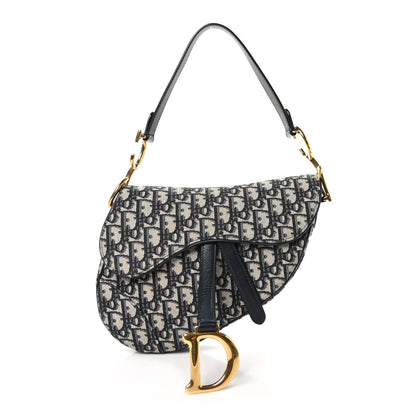 Christian Dior Oblique Saddle Bag Blue 1 of 9