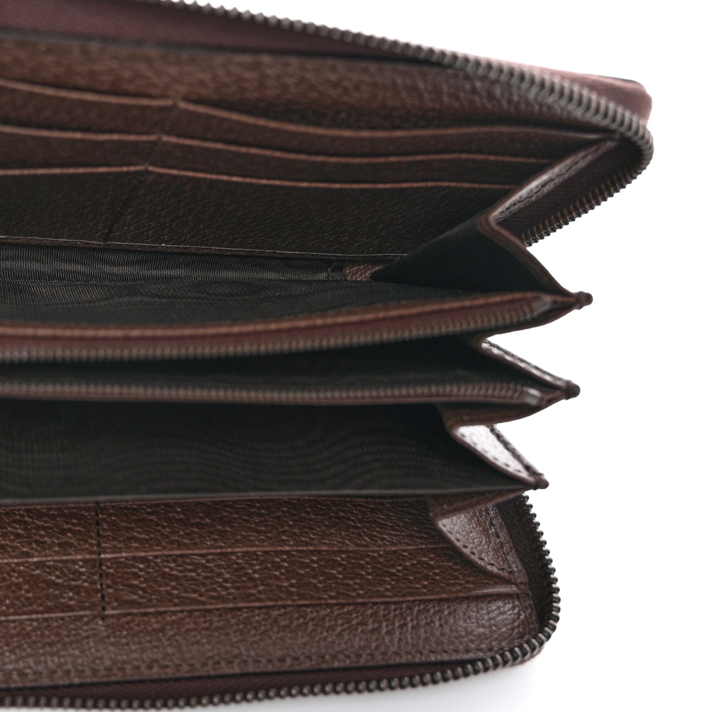GG Supreme Monogram Equestrian Diana Zip Around Continental Wallet Beige Ebony Multicolor New Acero
