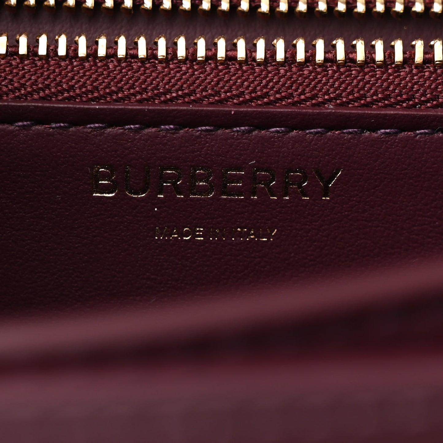 Calfskin Small TB Bag Deep Maroon