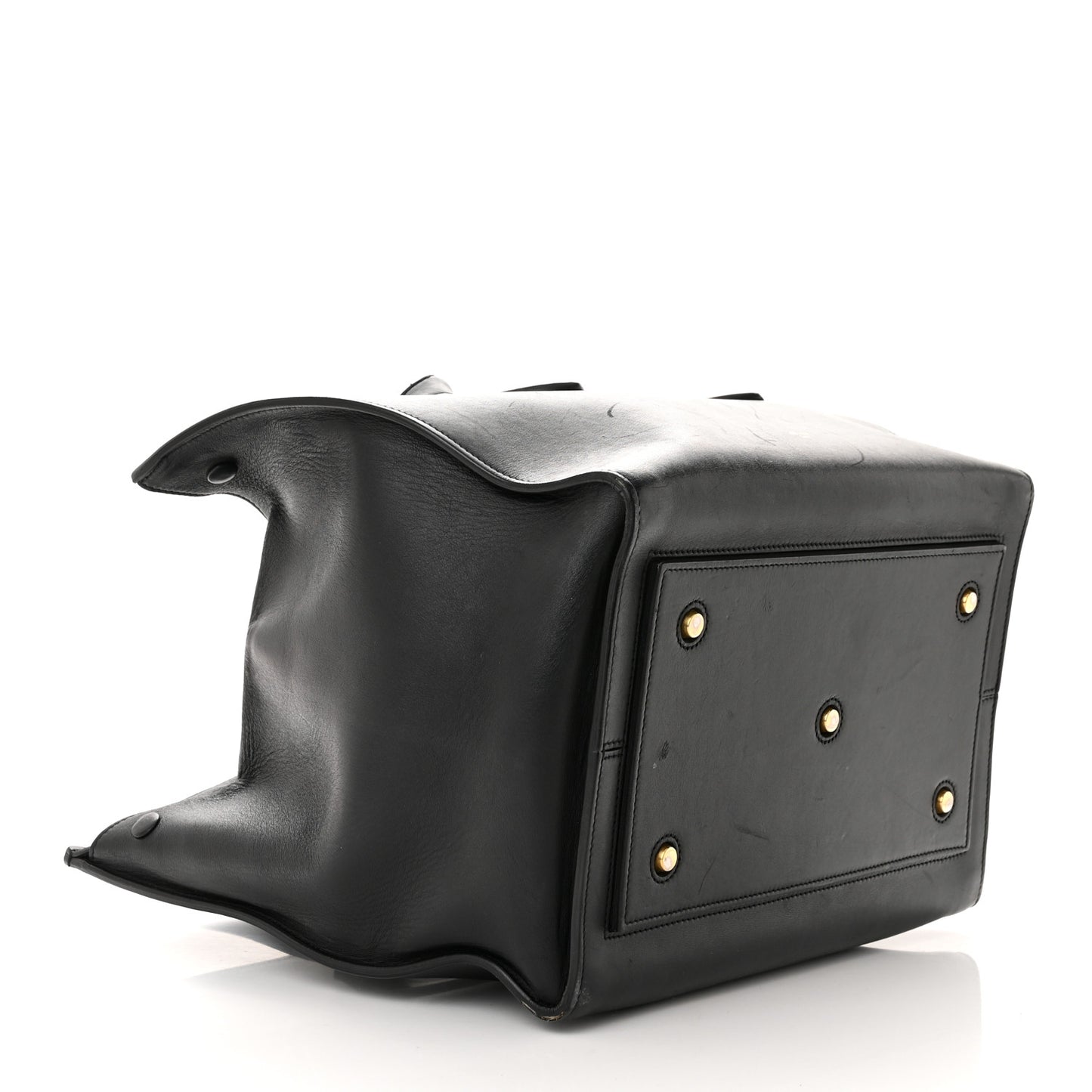 Natural Calfskin Medium Tie Knot Tote Black