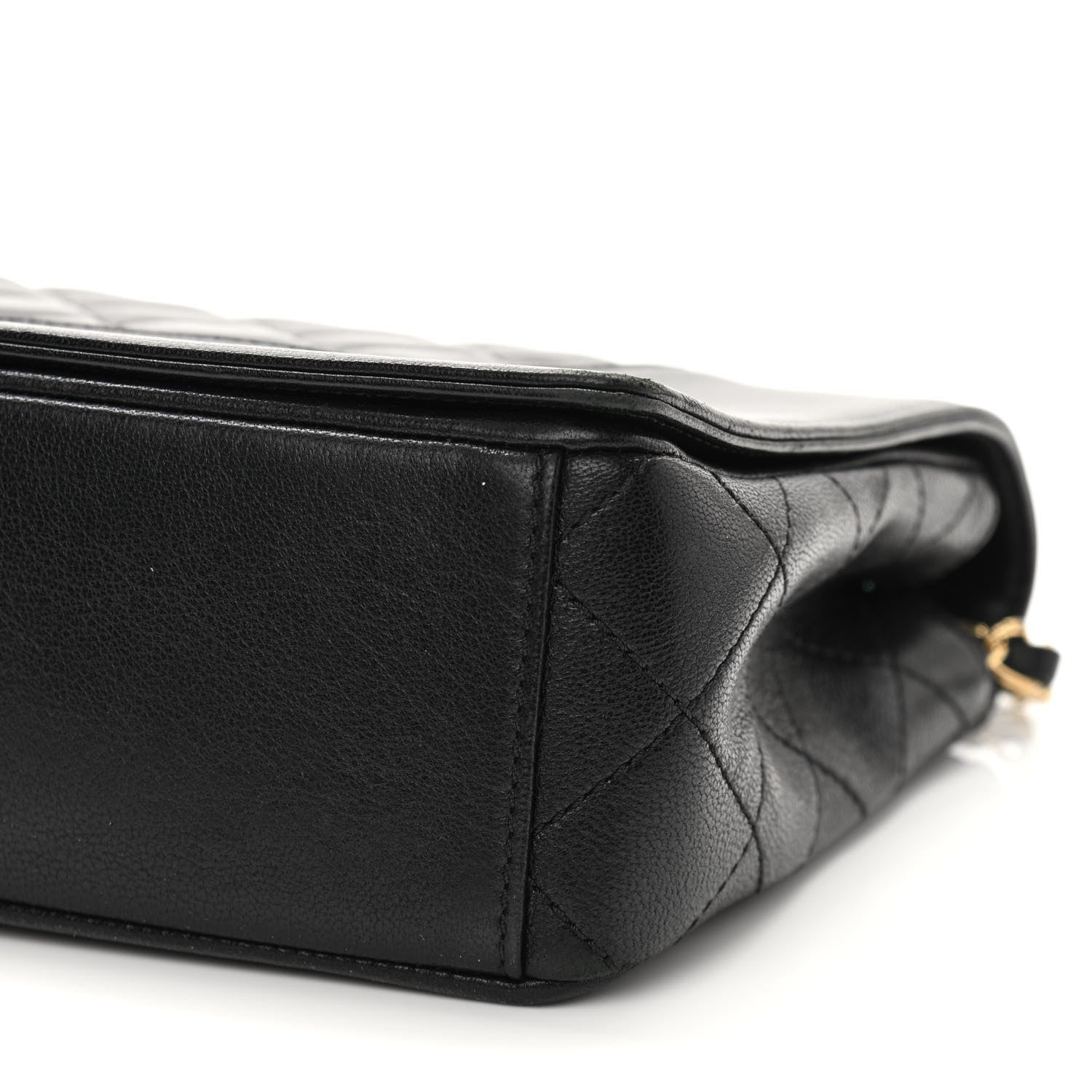 Chanel Sheepskin Quilted Vintage Mademoiselle Flap Black 10 of 15
