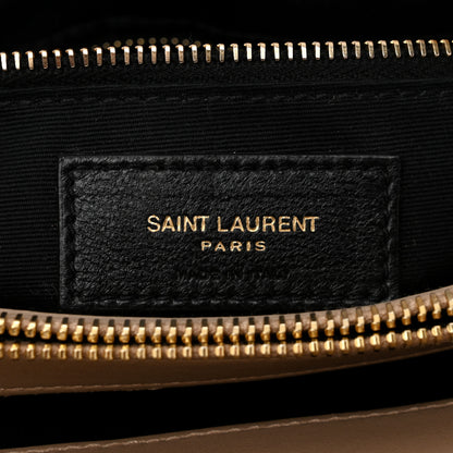 Saint Laurent Calfskin Y Quilted Monogram Medium Loulou Chain Satchel Natural Tan 6 of 12