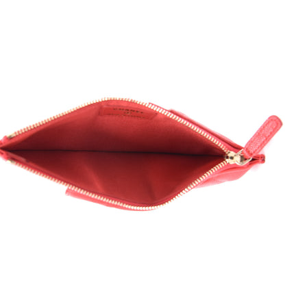 Chanel Caviar Quilted Classic Flat Wallet Pouch Red 5 of 8